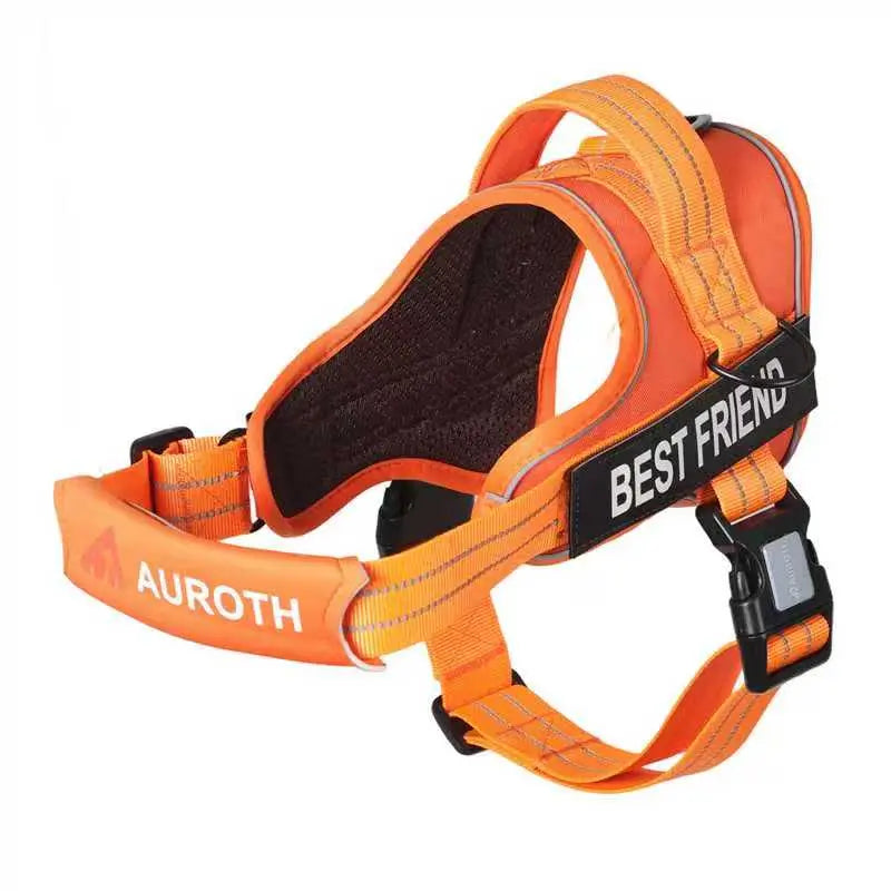 Auroth No Pull Dog Harness - Adjustable Soft Padded Safety Vest with Reflective Straps for Small, Medium, and Large Dogs - Ideal for Walking and Training