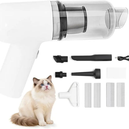 Cordless Pet Hair Remover Vacuum, 2-In-1 Brush & Suction Handheld Fur Eraser for for Furniture, Couch, Carpet, Clothing and Bedding
