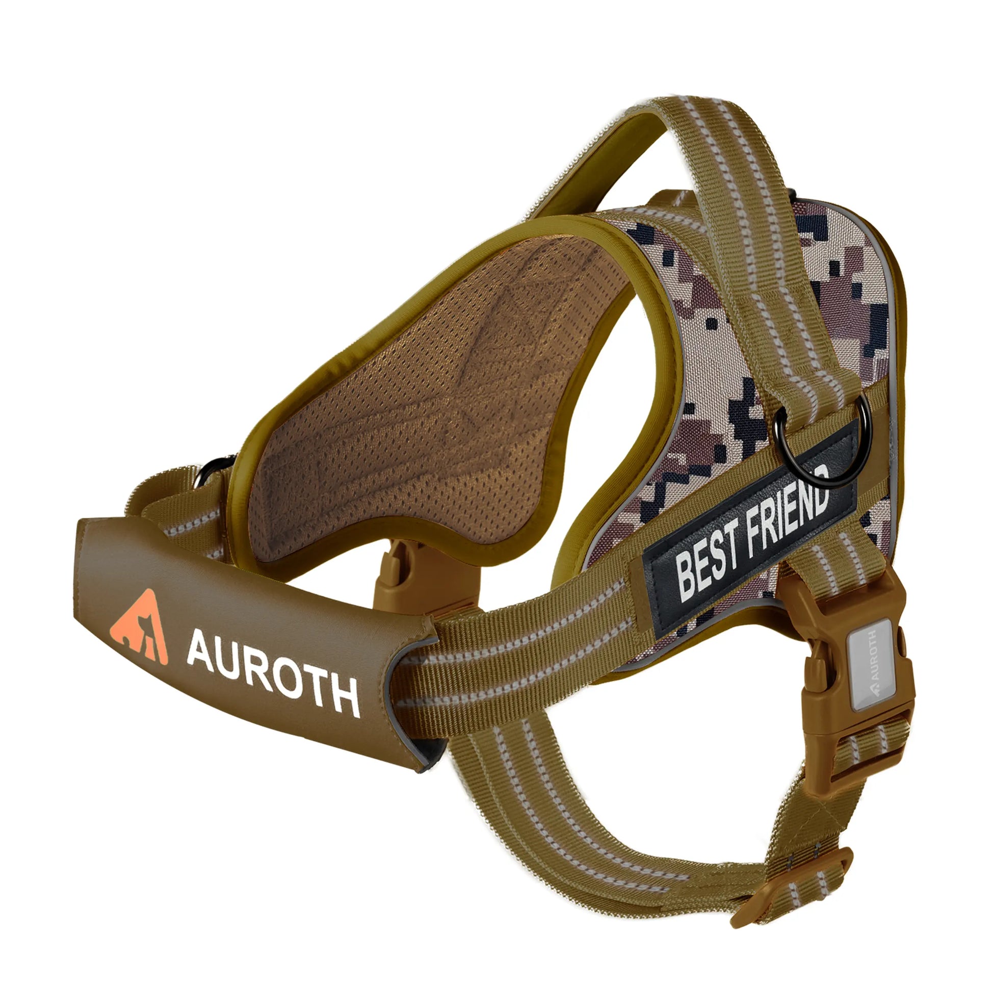 Auroth No Pull Dog Harness - Adjustable Soft Padded Safety Vest with Reflective Straps for Small, Medium, and Large Dogs - Ideal for Walking and Training