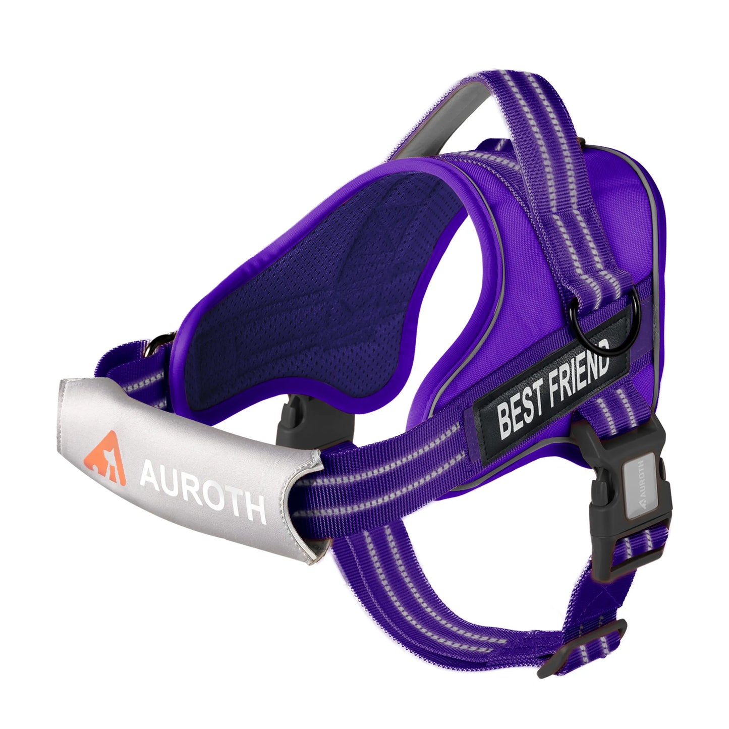Auroth No Pull Dog Harness - Adjustable Soft Padded Safety Vest with Reflective Straps for Small, Medium, and Large Dogs - Ideal for Walking and Training
