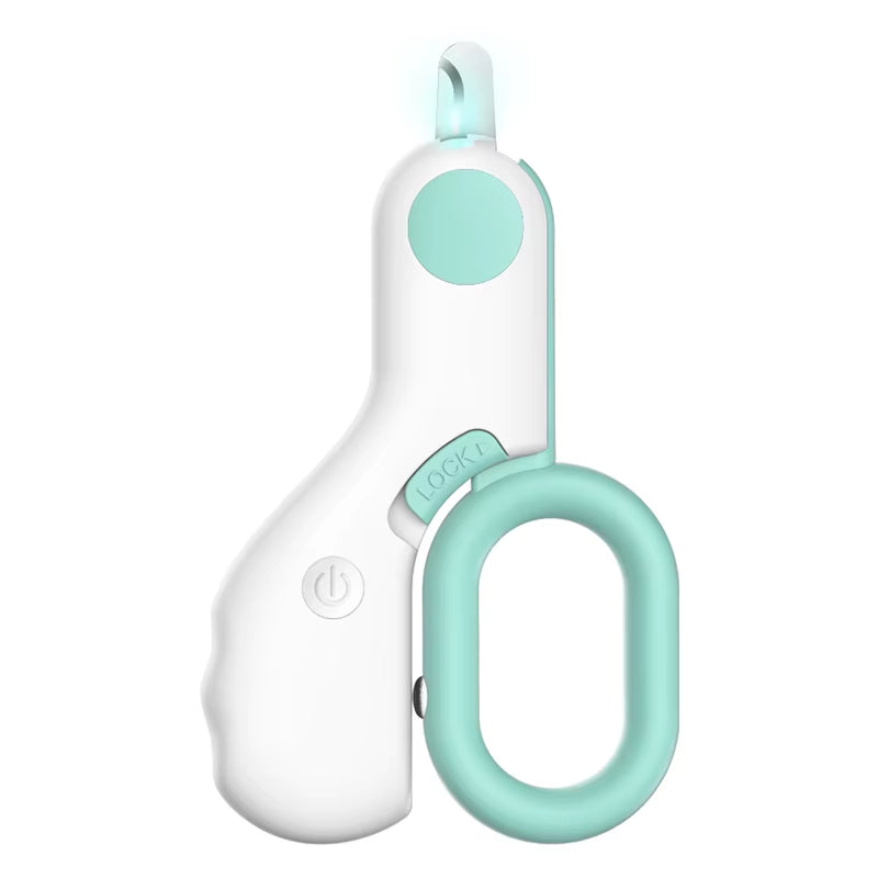 Professional LED Lighted Pet Nail Clipper with Safety Lock - Grooming Tool for Cats and Dogs