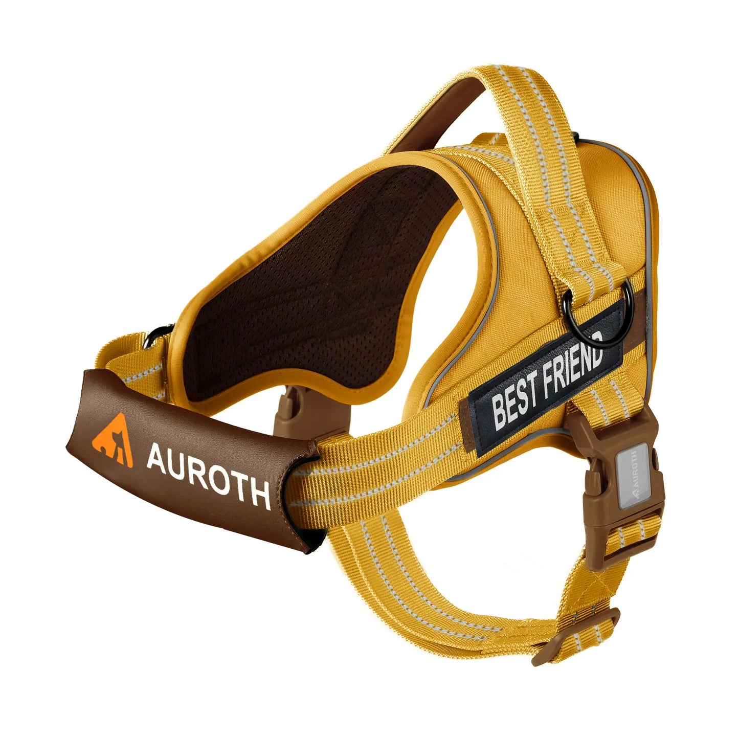 Auroth No Pull Dog Harness - Adjustable Soft Padded Safety Vest with Reflective Straps for Small, Medium, and Large Dogs - Ideal for Walking and Training