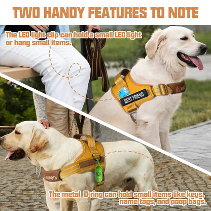 Auroth No Pull Dog Harness - Adjustable Soft Padded Safety Vest with Reflective Straps for Small, Medium, and Large Dogs - Ideal for Walking and Training