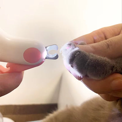 Professional LED Lighted Pet Nail Clipper with Safety Lock - Grooming Tool for Cats and Dogs