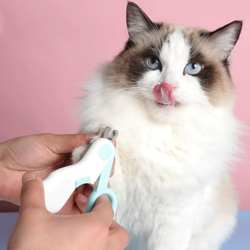 Professional LED Lighted Pet Nail Clipper with Safety Lock - Grooming Tool for Cats and Dogs