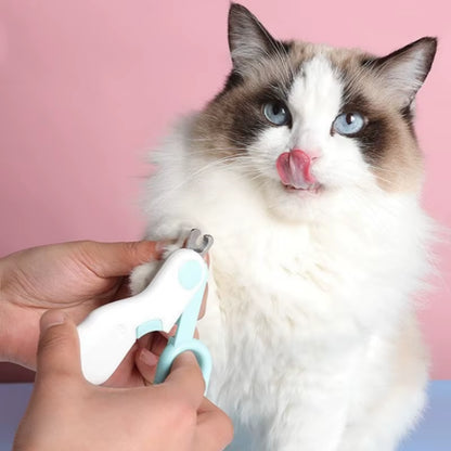 Professional LED Lighted Pet Nail Clipper with Safety Lock - Grooming Tool for Cats and Dogs
